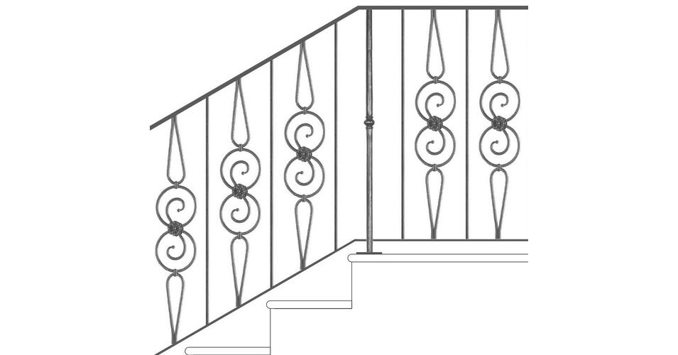 Schmiedeeisen Geländer - Modern - Metall-Web.shop